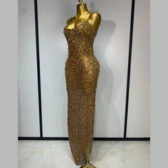 Zeraphielle – Crystal Illusion Rhinestone Gown