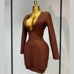 Virellea – Deep V Bandage Mini Dress
