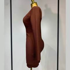 Virellea – Deep V Bandage Mini Dress