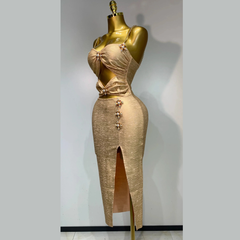 Cyravelle – Crystal Embellished Bandage Evening Dress