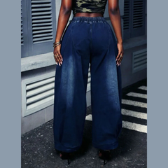 Elarique – Plus Size Wide Leg Denim Pants