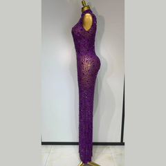 Aureliax – High Neck Crystal Rhinestone Gown