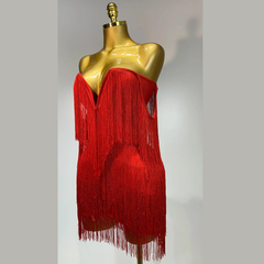 Xavielle – Fringe Strapless Bandage Dress