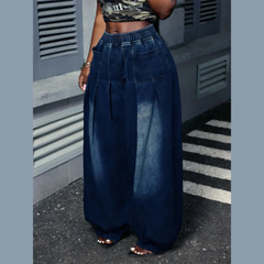 Elarique – Plus Size Wide Leg Denim Pants