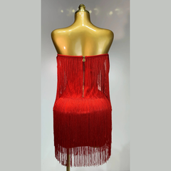 Xavielle – Fringe Strapless Bandage Dress