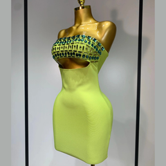 Zoravine – Crystal Cutout Bandage Dress