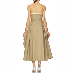 Antonella – Strapless Trench Midi Dress
