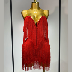 Xavielle – Fringe Strapless Bandage Dress
