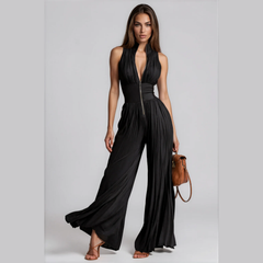Sorevina – Pleated Wide Leg Jumpsuit
