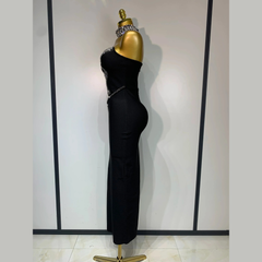 Avelyne - Embellished Strapless Bandage Dress