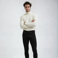 Jett - Men’s Textured Knit Turtleneck Sweater