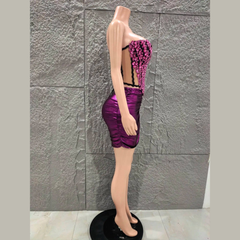 Nyssa - Embellished Corset & Skirt Two-Piece Set