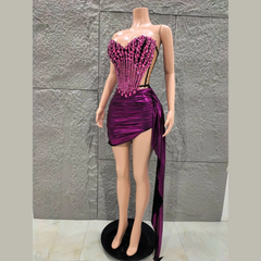 Nyssa - Embellished Corset & Skirt Two-Piece Set