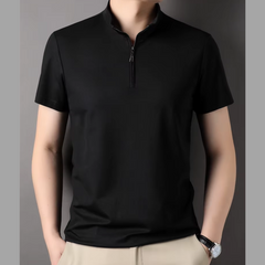 Axel - Herren Poloshirt mit Reißverschluss und kurzen Ärmeln