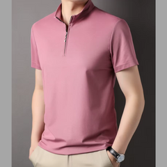 Axel - Herren Poloshirt mit Reißverschluss und kurzen Ärmeln