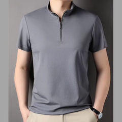 Axel - Herren Poloshirt mit Reißverschluss und kurzen Ärmeln