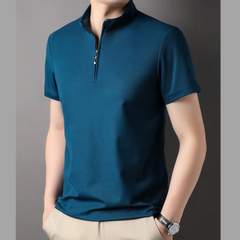 Axel - Herren Poloshirt mit Reißverschluss und kurzen Ärmeln