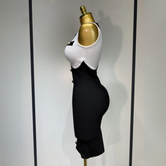 Thekla - Gold Button Bandage Dress