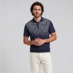 Zephron – Floral Panel Polo Shirt