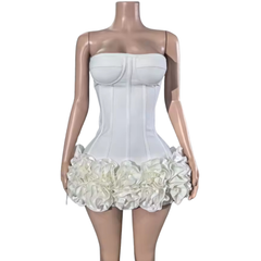 Vivienne - Floral Hem Bandage Dress