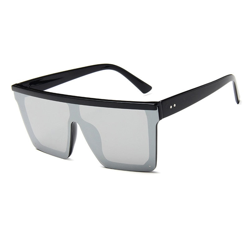 Classic Square Mirror Coated Sunglasses - Model Mannequin