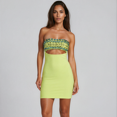 Zoravine – Crystal Cutout Bandage Dress