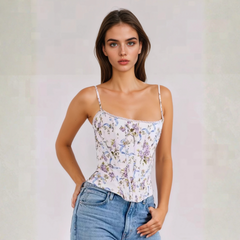 Kalinda - Floral Corset Cami Top