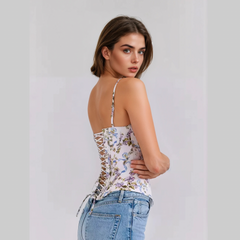 Kalinda - Floral Corset Cami Top