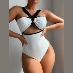 Liv - Ribbed Cut Out Monokini