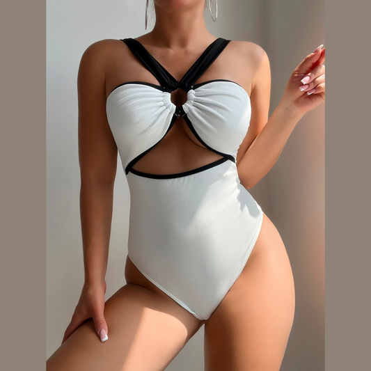 Liv - Ribbed Cut Out Monokini