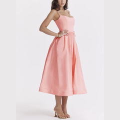 Monroe – A-Linien-Midikleid mit Spaghettiträgern