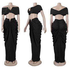Lailah - Two-Piece Draped Maxi Set