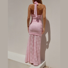 Rania - Lace Draped Ruched Dress