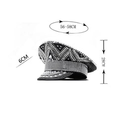 Roma – Luxuriöser Cabbie-Hut mit Strasssteinen