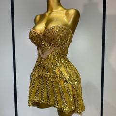 Aurevielle – Embellished Strapless Mini Dress