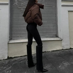 Elowen – Luxe Cropped Puffer Jacket