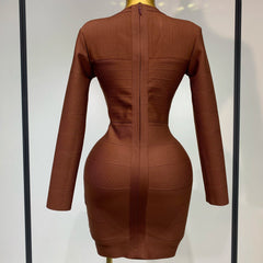 Virellea – Deep V Bandage Mini Dress