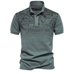 Zephron – Floral Panel Polo Shirt