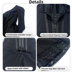 Full Body Shaper Fajas 9-Boned Bodysuit