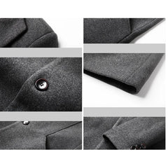 Raphael - abrigo de lana de pecho individual para hombres