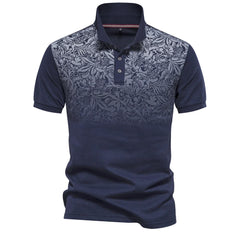 Zephron – Floral Panel Polo Shirt