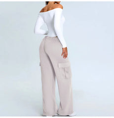 Arla - Off Shoulder Long Sleeve Activewear Top