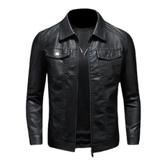 Darian – Classic Black Faux Leather Jacket