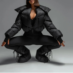 Elowen – Luxe Cropped Puffer Jacket