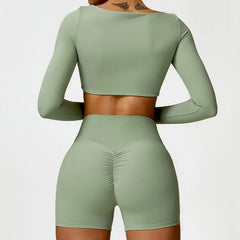 Ysoria – Sculpt Long Sleeve Active Crop Top