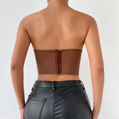 Noelle – Trägerloses Korsett-Top mit Blumenspitze