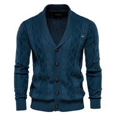 Bastien – Textured Shawl Collar Knit Cardigan