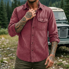 Dravion – Washed Button Down Utility Shirt