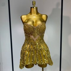 Aurevielle – Embellished Strapless Mini Dress