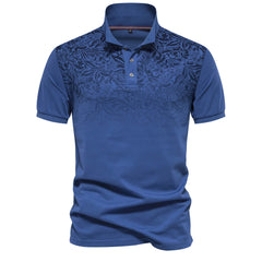 Zephron – Floral Panel Polo Shirt